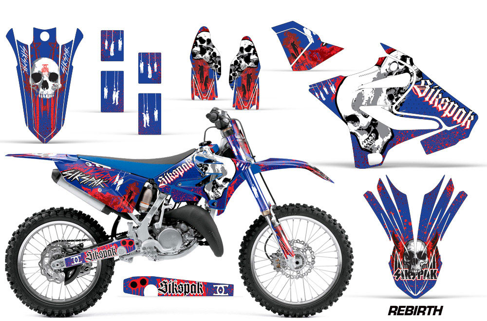 Yamaha YZ125 Dirt Bike Graphic Kit - 2015-2018 Rebirth Blue