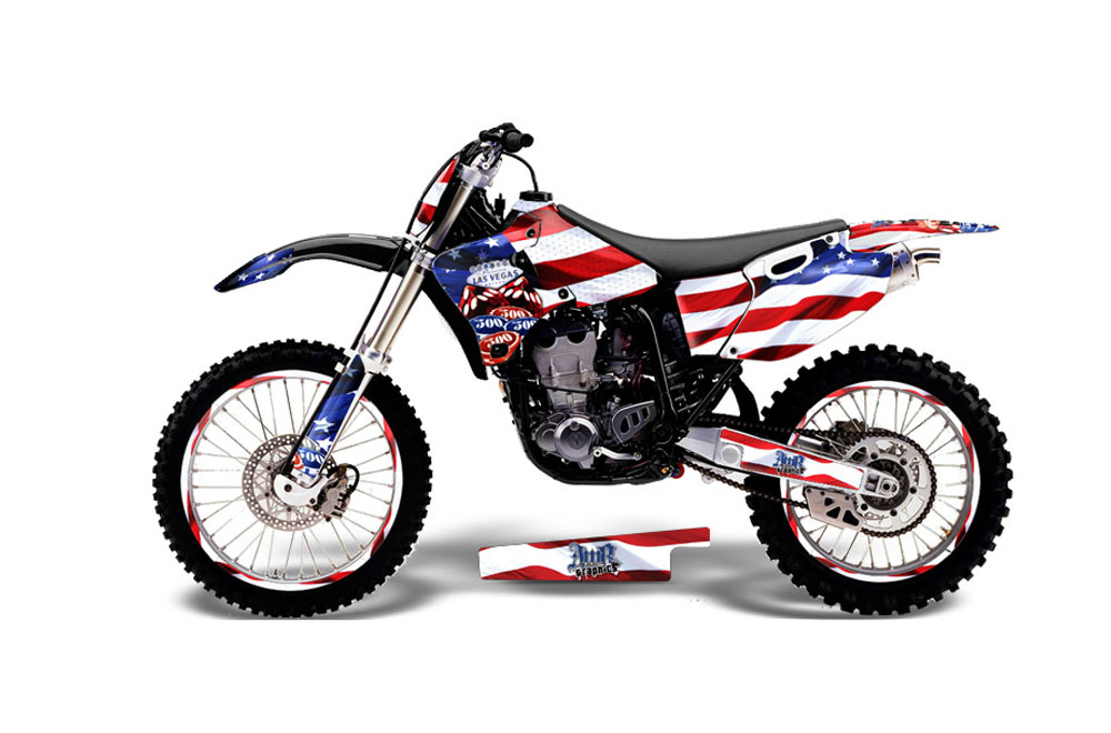Yamaha YZ426 F 4 Stroke Dirt Bike Graphic Kit - 1998-2002 Sin and Stripes