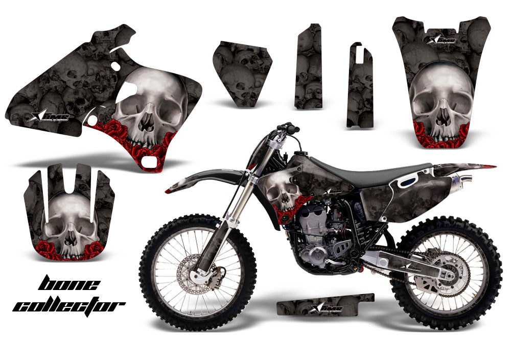 Yamaha YZ400 4 Stroke Dirt Bike Graphic Kit - 1998-2002 Bone Collector Black