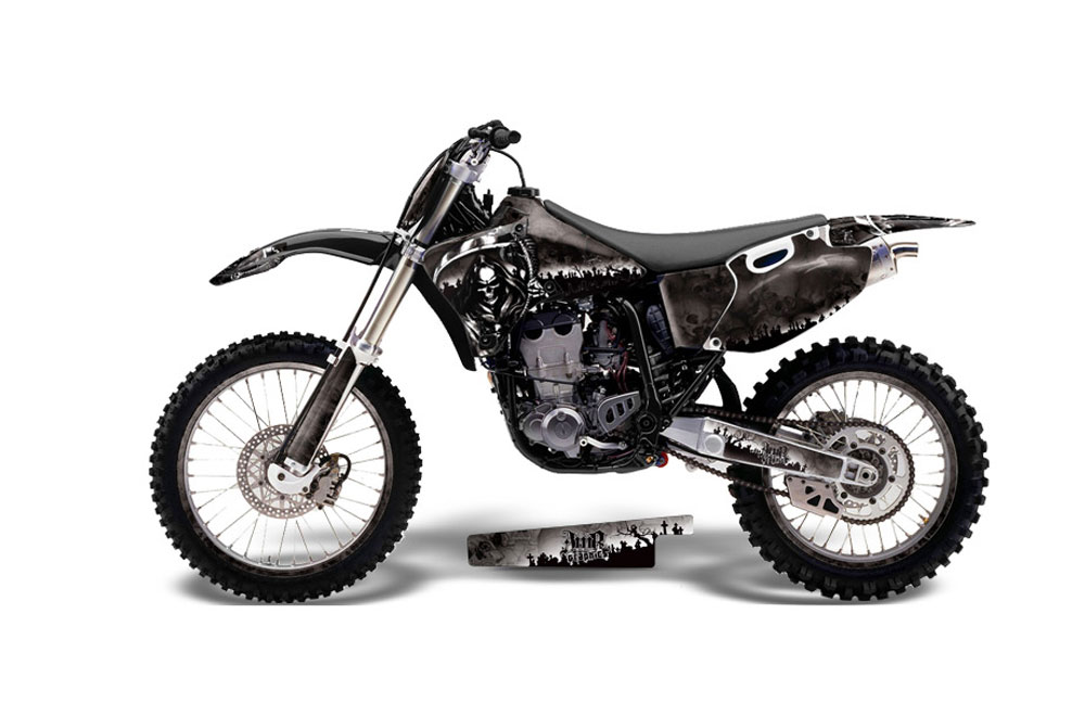 Yamaha YZ400 4 Stroke Dirt Bike Graphic Kit - 1998-2002 Reaper Black