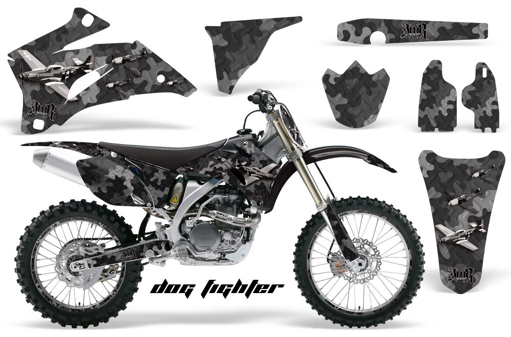Yamaha YZ250F / YZ450F Dirt Bike Graphic Kit - 2006-2009 Dog Fighter Black