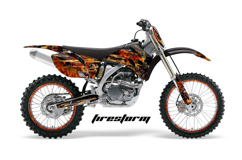 Yamaha YZ250F / YZ450F Dirt Bike Graphic Kit - 2006-2009 Firestorm Black