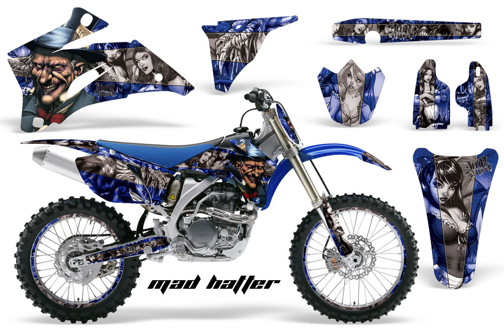 Yamaha YZ250F / YZ450F Dirt Bike Graphic Kit - 2006-2009 Mad Hatter Blue
