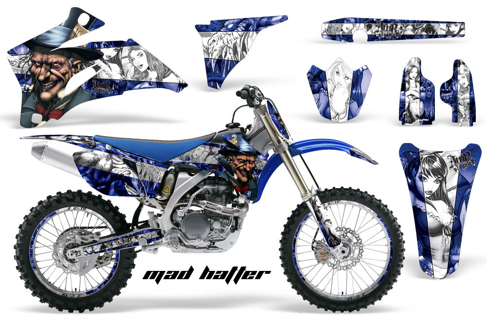 Yamaha YZ250F / YZ450F Dirt Bike Graphic Kit - 2006-2009 Mad Hatter White
