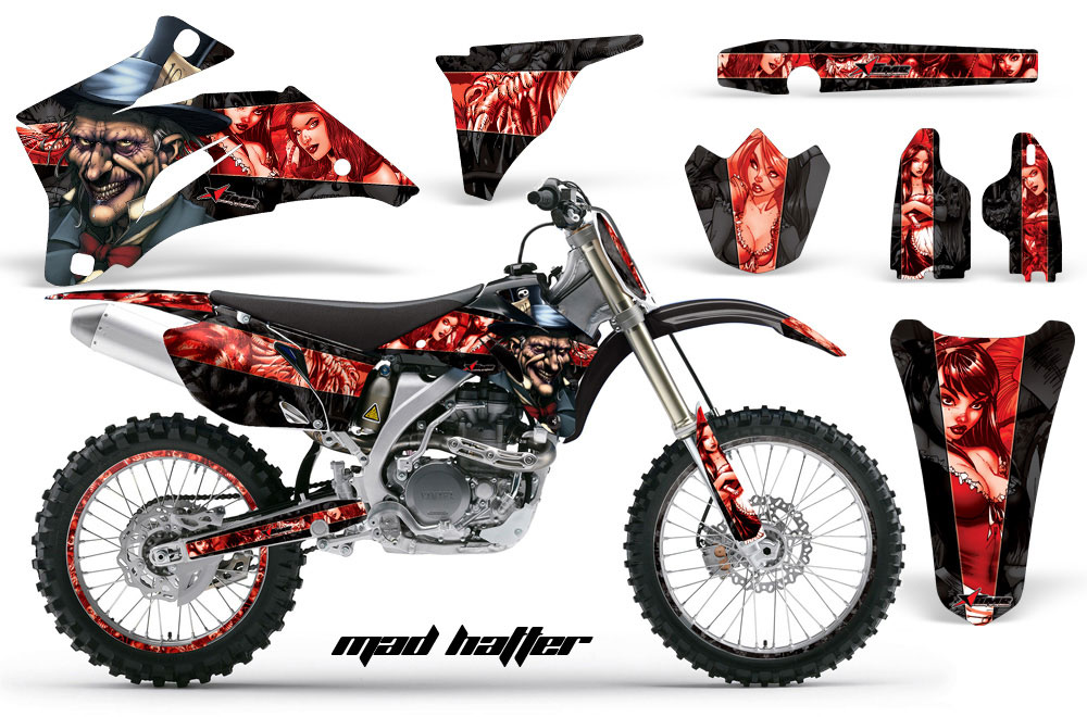 Yamaha YZ250F / YZ450F Dirt Bike Graphic Kit - 2006-2009 Mad Hatter Black