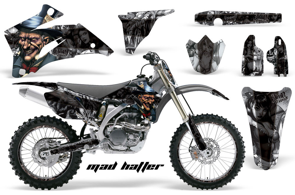 Yamaha YZ250F / YZ450F Dirt Bike Graphic Kit - 2006-2009 Mad Hatter Silver