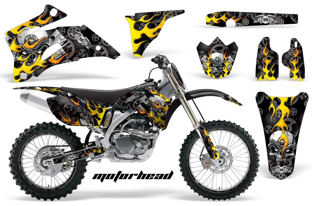 Yamaha YZ250F / YZ450F Dirt Bike Graphic Kit - 2006-2009 Motorhead Yellow