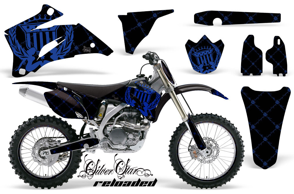 Yamaha YZ250F / YZ450F Dirt Bike Graphic Kit - 2006-2009 Silver Star - Reloaded Blue