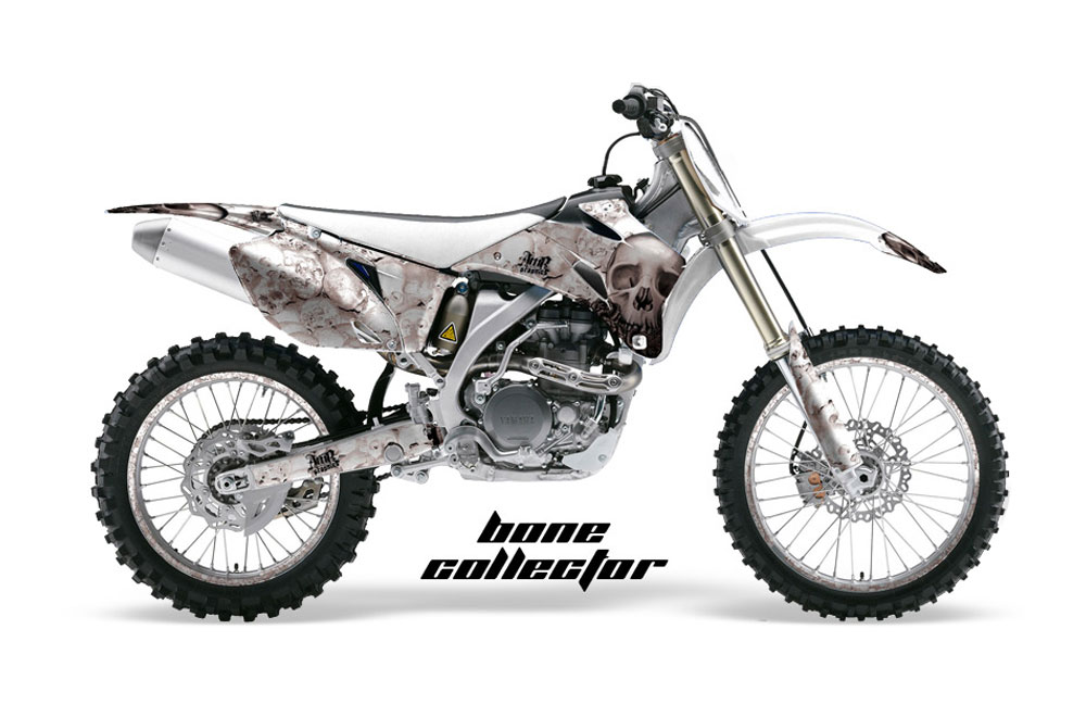 Yamaha YZ250F / YZ450F Dirt Bike Graphic Kit - 2006-2009 Bone Collector White