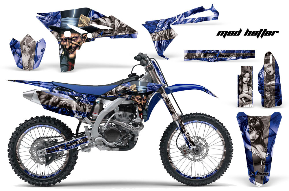 Yamaha YZ250 F 4 Stroke Dirt Bike Graphic Kit - 2010-2013 Mad Hatter Blue
