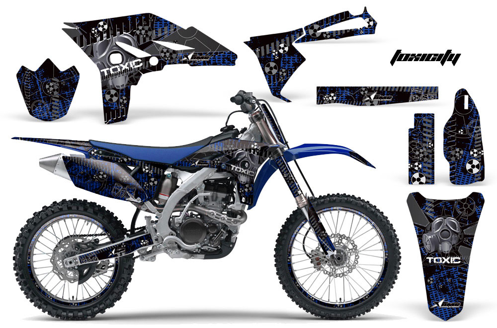Yamaha YZ250 F 4 Stroke Dirt Bike Graphic Kit - 2010-2013 Toxicity Blue