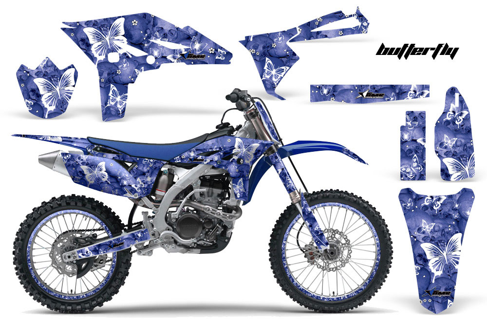 Yamaha YZ250 F 4 Stroke Dirt Bike Graphic Kit - 2010-2013 Butterfly Blue