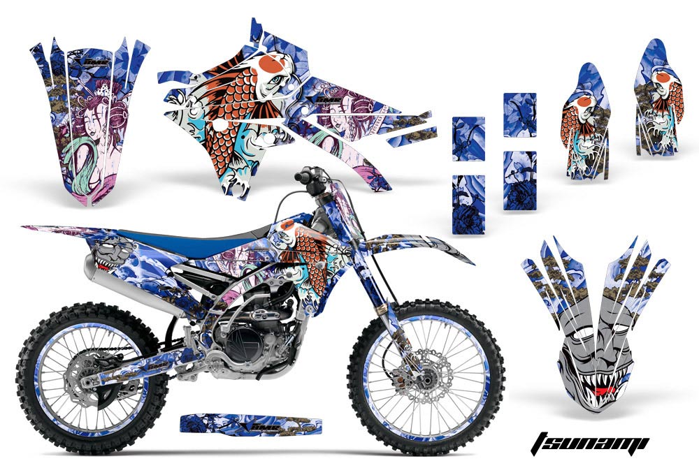 Yamaha YZ250 F Dirt Bike Graphic Kit - 2014-2017 Tsunami Blue